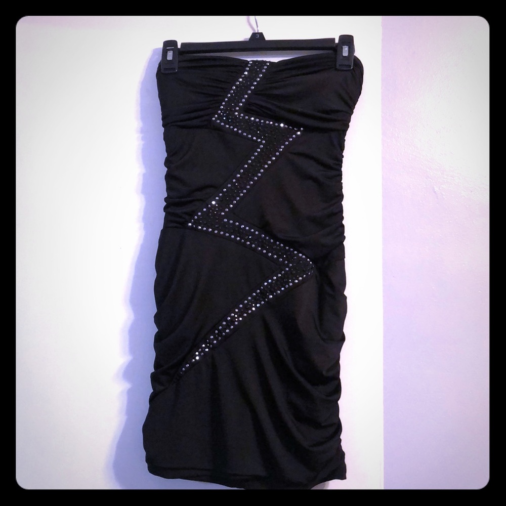 Black mini dress
